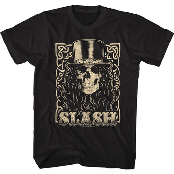 SLASH SKULL CREAM S T-Shirt in Black