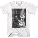SLASH BW W/GUITAR S T-Shirt in White