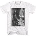 Slash Bandw Slash W/Guitar Adult T-Shirts