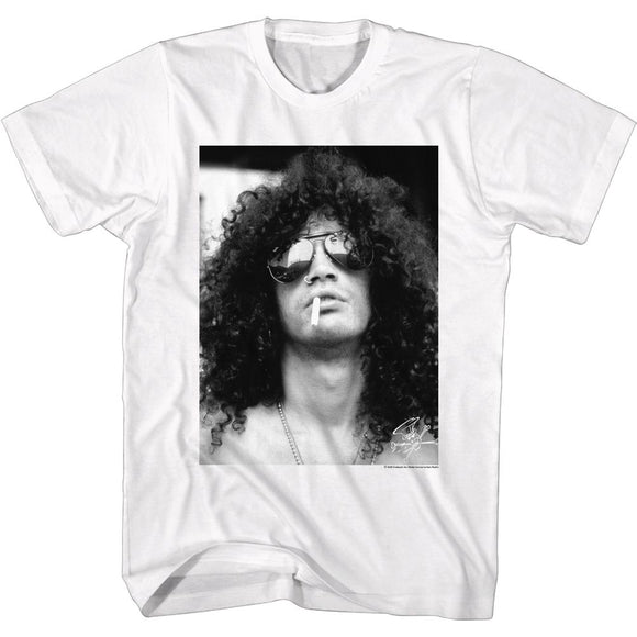 SLASH W/CIG BIG S T-Shirt in White