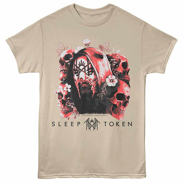 Sleep Token Skulls And Flowers Sand Adult T-Shirt