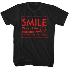 SMILE PAIN LEVEL S T-Shirt in Black