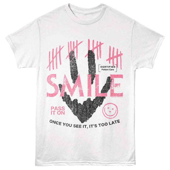 SMILE PASS IT ON S T-Shirt in White