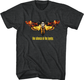 SILENCE OF THE LAMBS MOTH S T-Shirt in Black Heather