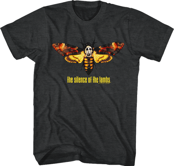 SILENCE OF THE LAMBS MOTH S T-Shirt in Black Heather