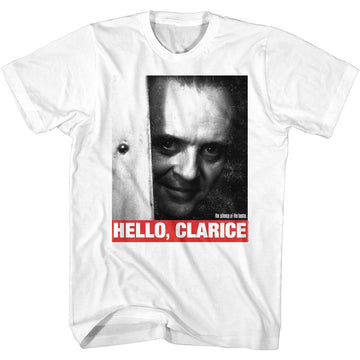 SILENCE OF THE LAMBS HELLO QUOTE S T-Shirt in White