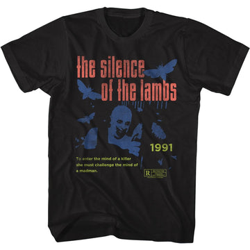 SILENCE OF THE LAMBS MIND OF A MADMAN S T-Shirt in Black