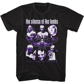 SILENCE OF THE LAMBS COLLAGE S T-Shirt in Black