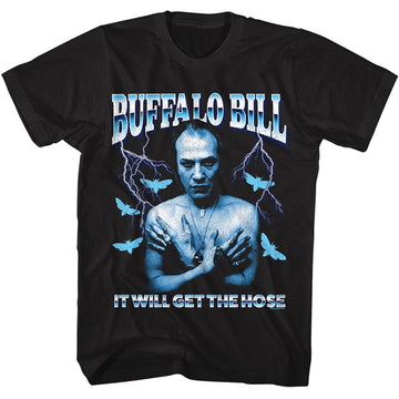SILENCE OF THE LAMBS SILENCE IT WILL GET THE HOSE S T-Shirt in Black