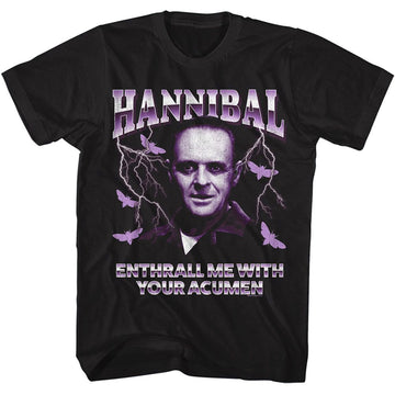 SILENCE OF THE LAMBS SILENCE ENTHRALL ME S T-Shirt in Black
