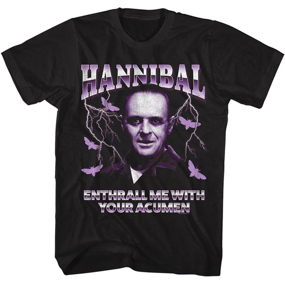 SILENCE OF THE LAMBS SILENCE ENTHRALL ME S T-Shirt in Black