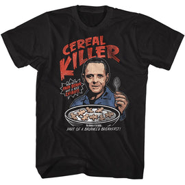SILENCE OF THE LAMBS SILENCE CEREAL KILLER S T-Shirt in Black