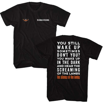 SILENCE OF THE LAMBS SILENCE OF THE LAMB SILENCE SCREAMING OF THE T-Shirt in Black