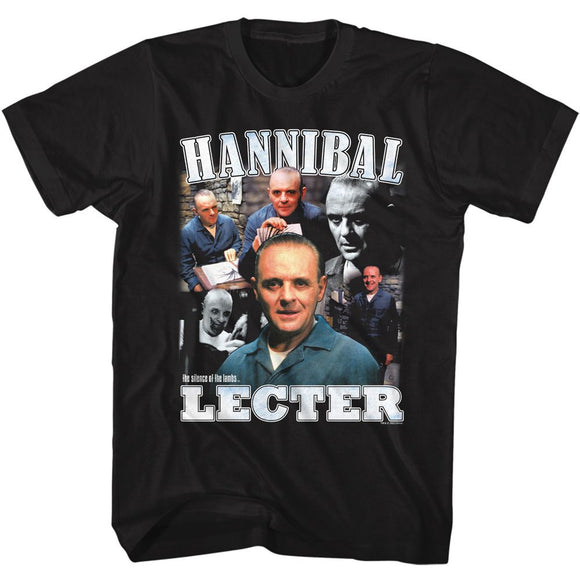 SILENCE OF THE LAMBS SILENCE OF THE LAMB SILENCE HANNIBAL LECTER T-Shirt in Black