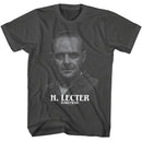 SILENCE OF THE LAMBS SILENCE H LECTER PORTRAIT S T-Shirt in Smoke
