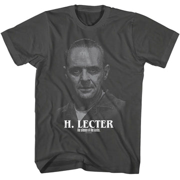 SILENCE OF THE LAMBS SILENCE H LECTER PORTRAIT S T-Shirt in Smoke