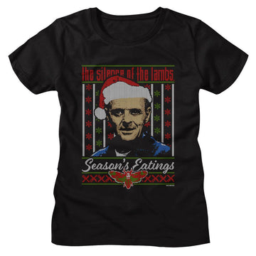 SILENCE OF THE LAMBS SILENCE LECTER UGLY SWEATER LADIES S T-Shirt in Black