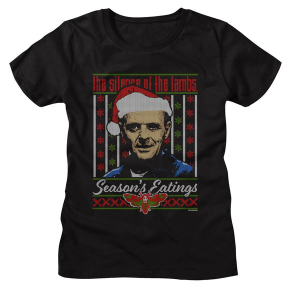 SILENCE OF THE LAMBS SILENCE LECTER UGLY SWEATER LADIES S T-Shirt in Black