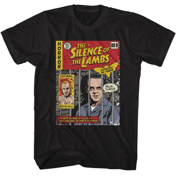 SILENCE OF THE LAMBS SILENCE COMIC COVER S T-Shirt in Black
