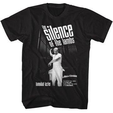 SILENCE OF THE LAMBS SILENCE HANNIBAL CELL S T-Shirt in Black