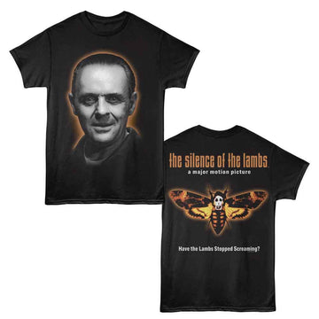 SILENCE OF THE LAMBS SOL HANNIBAL FACE COLOR MOTH F B ***F&B*** S T-Shirt in Black