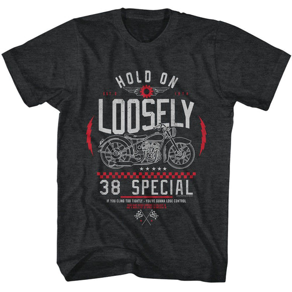 38 SPECIAL HOLD ON LOOSELY S T-Shirt in Black Heather