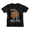 SPOOKY SCARY SKELETONS SSS BATS AND GRAVES TODDLER 2T T-Shirt in Black