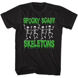 SPOOKY SCARY SKELETONS T-Shirt in Black