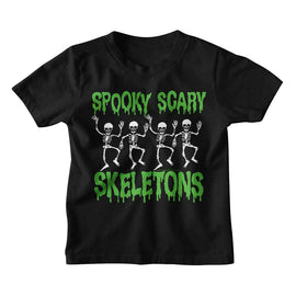 SPOOKY SCARY SKELETONS SSS TODDLER 2T T-Shirt in Black