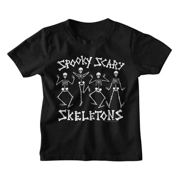 SPOOKY SCARY SKELETONS SSS DANCING SKELETONS TODDLER 2T T-Shirt in Black