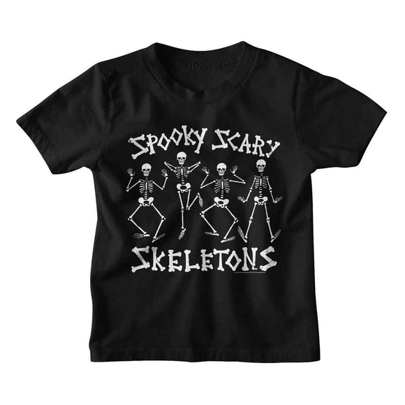 SPOOKY SCARY SKELETONS SSS DANCING SKELETONS TODDLER 2T T-Shirt in Black