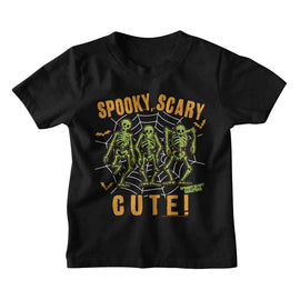 SPOOKY SCARY SKELETONS SSS SPOOKY SCARY CUTE TODDLER 2T T-Shirt in Black