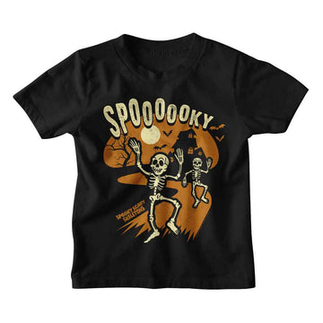 SPOOKY SCARY SKELETONS SSS SPOOKY PATH TODDLER 2T T-Shirt in Black