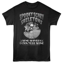 SPOOKY SCARY SKELETONS SSS OLD FILM INTRO S T-Shirt in Black