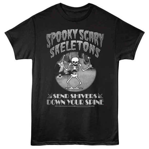 SPOOKY SCARY SKELETONS SSS OLD FILM INTRO S T-Shirt in Black