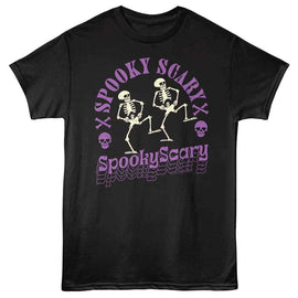SPOOKY SCARY SKELETONS SSS PURPLE DANCE S T-Shirt in Black