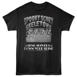 SPOOKY SCARY SKELETONS SSS OLD FILM QUARTET S T-Shirt in Black