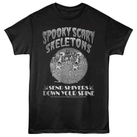 SPOOKY SCARY SKELETONS SSS OLD FILM DUET S T-Shirt in Black