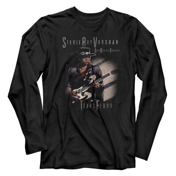 STEVIE RAY VAUGHAN TEXAS FLOOD TOO L/S S T-Shirt in Black