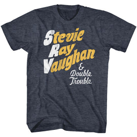 STEVIE RAY VAUGHAN NOTES S T-Shirt in NAVY Heather
