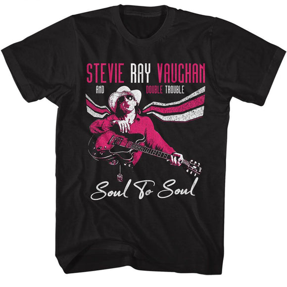 STEVIE RAY VAUGHAN SOUL TO SOUL S T-Shirt in Black