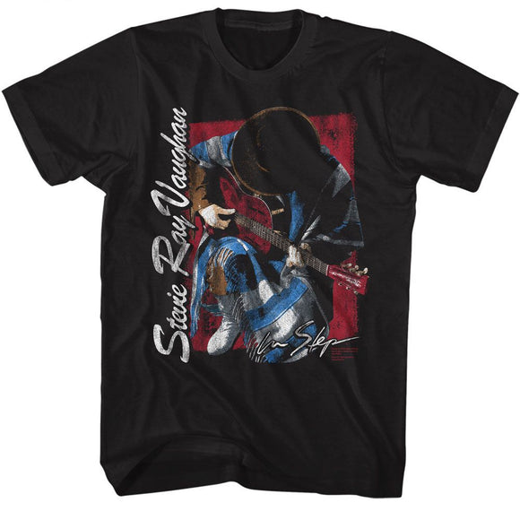 STEVIE RAY VAUGHAN KNEELING S T-Shirt in Black