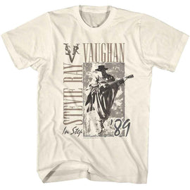 STEVIE RAY VAUGHAN SRV IN STEP 89 S T-Shirt in Natural
