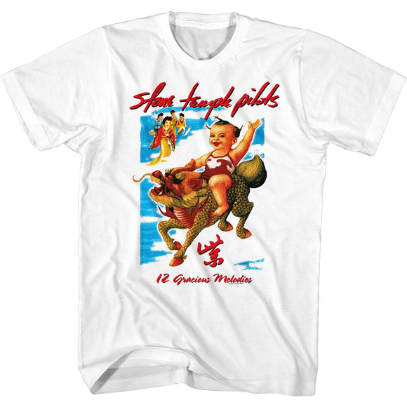 STONE TEMPLE PILOTS 12 GRACIOUS MELODIES S T-Shirt in White
