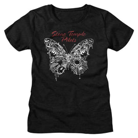STONE TEMPLE PILOTS BUTTERFLY LADIES S T-Shirt in Black