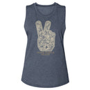 STONE TEMPLE PILOTS PEACE LADIES MUSCLE TANK S T-Shirt in Antique Denim