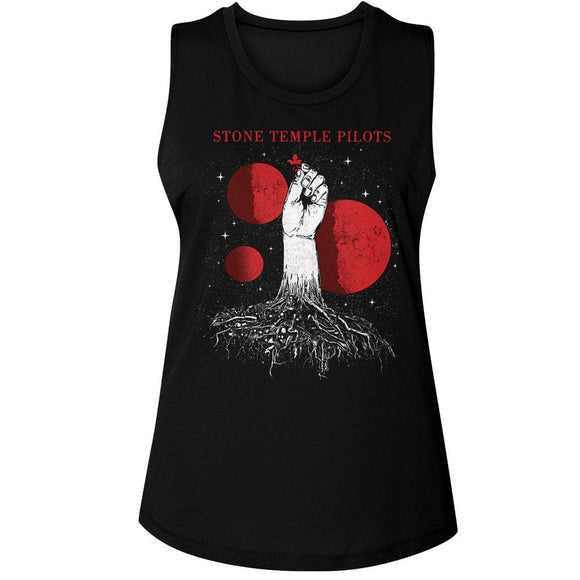STONE TEMPLE PILOTS PLANETS LADIES MUSCLE TANK S T-Shirt in Black
