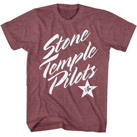 STONE TEMPLE PILOTS T-Shirt in Vintage Maroon Heather