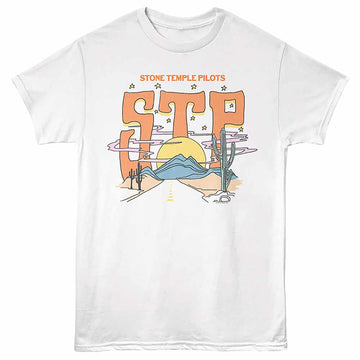 Stone Temple Pilots Desert Scene White Adult T-Shirt