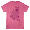Stone Temple Pilots Striped Cat Retro Pink Heather Adult T-Shirt